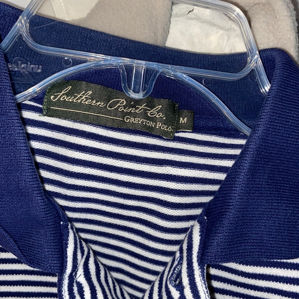Southern point stripped cotton polo